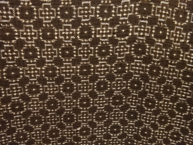 JAPANESE KIMONO / ANTIQUE KIMONO / SILK / DORO OSHIMA TSUMUGI / WOVEN CROSS